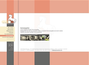 Webpräsenz / Bereich "Bar und Bistro"